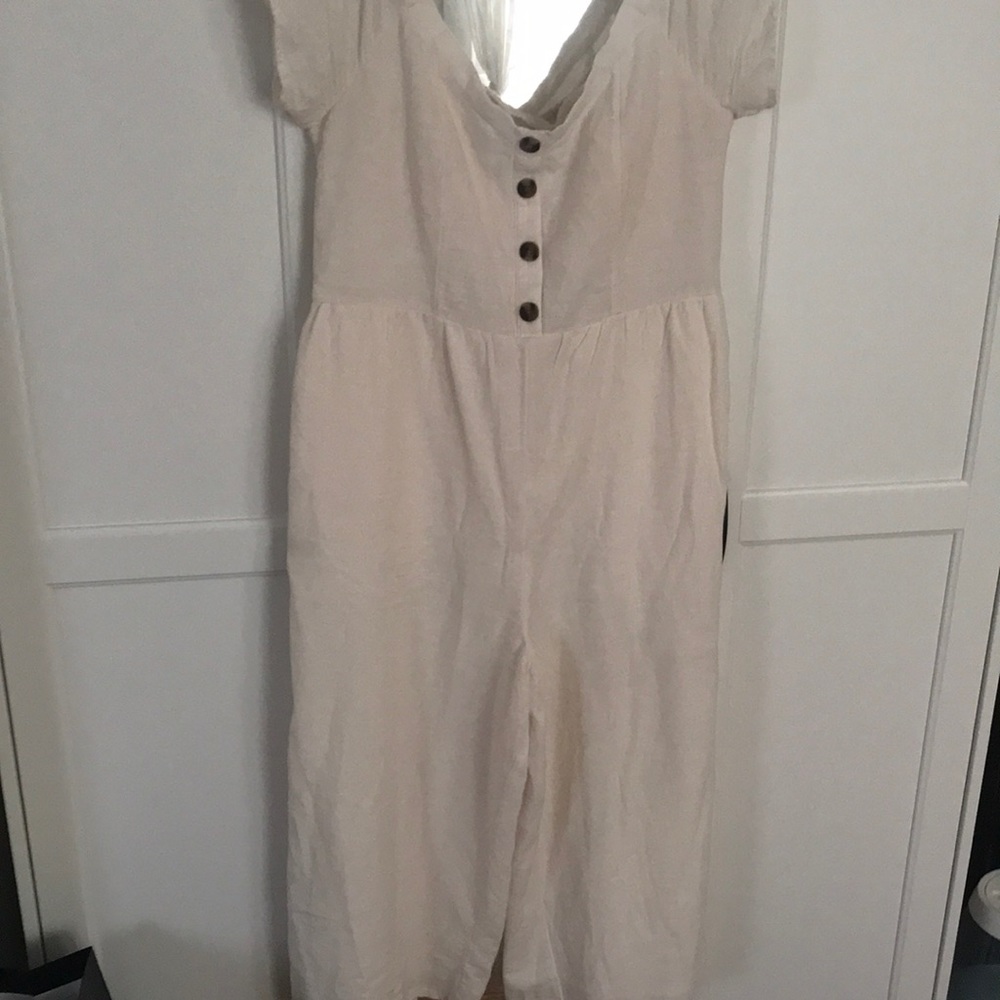 American Eagleoff the shoulder jumpsuit